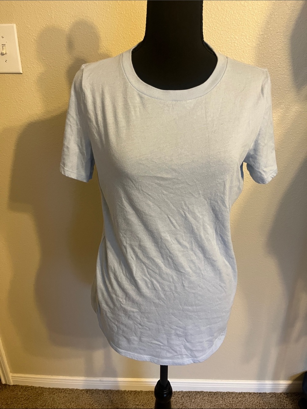 PINK Victoria's Secret Light Blue Short Sleeve Crew Tee